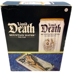 Liquid Death Mountain Water 6 Pool Float Inflatable 72" x 36" x 6" Lazy River